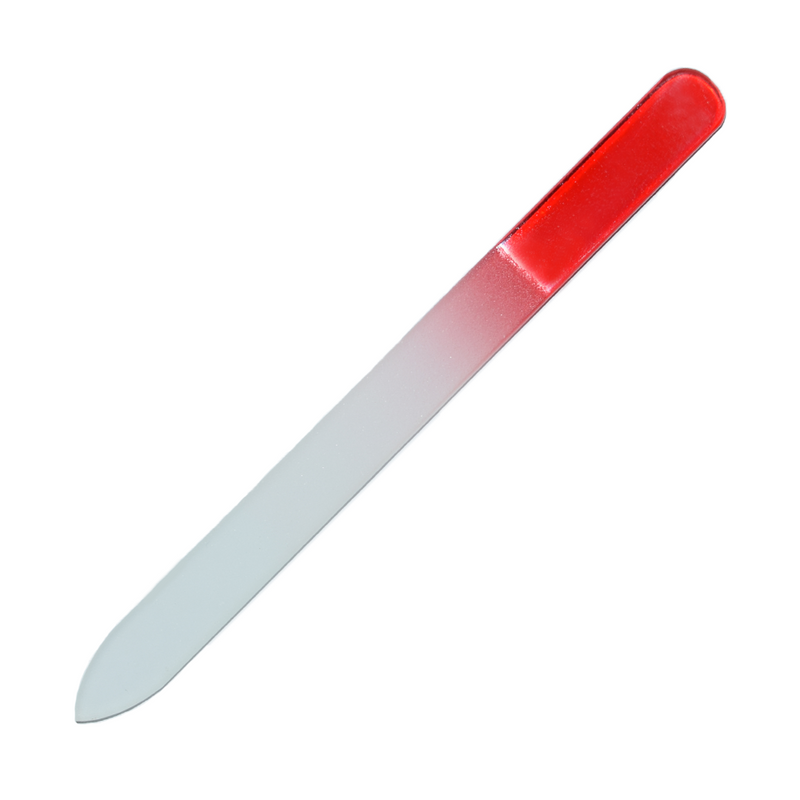 Red glass nail file