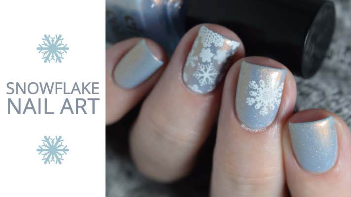Snowflake nail art Winter Christmas nails