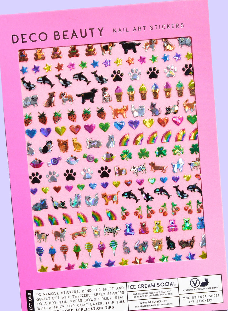 Ice Cream Social Nail Stickers