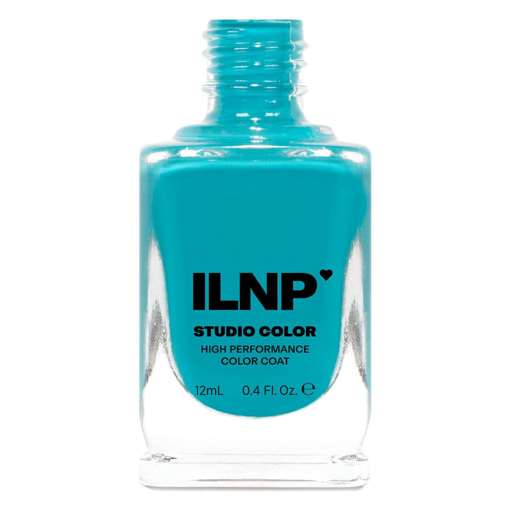 ILNP RETRO TEAL TIME-TRAVELING TEAL CREAM NAIL POLISH