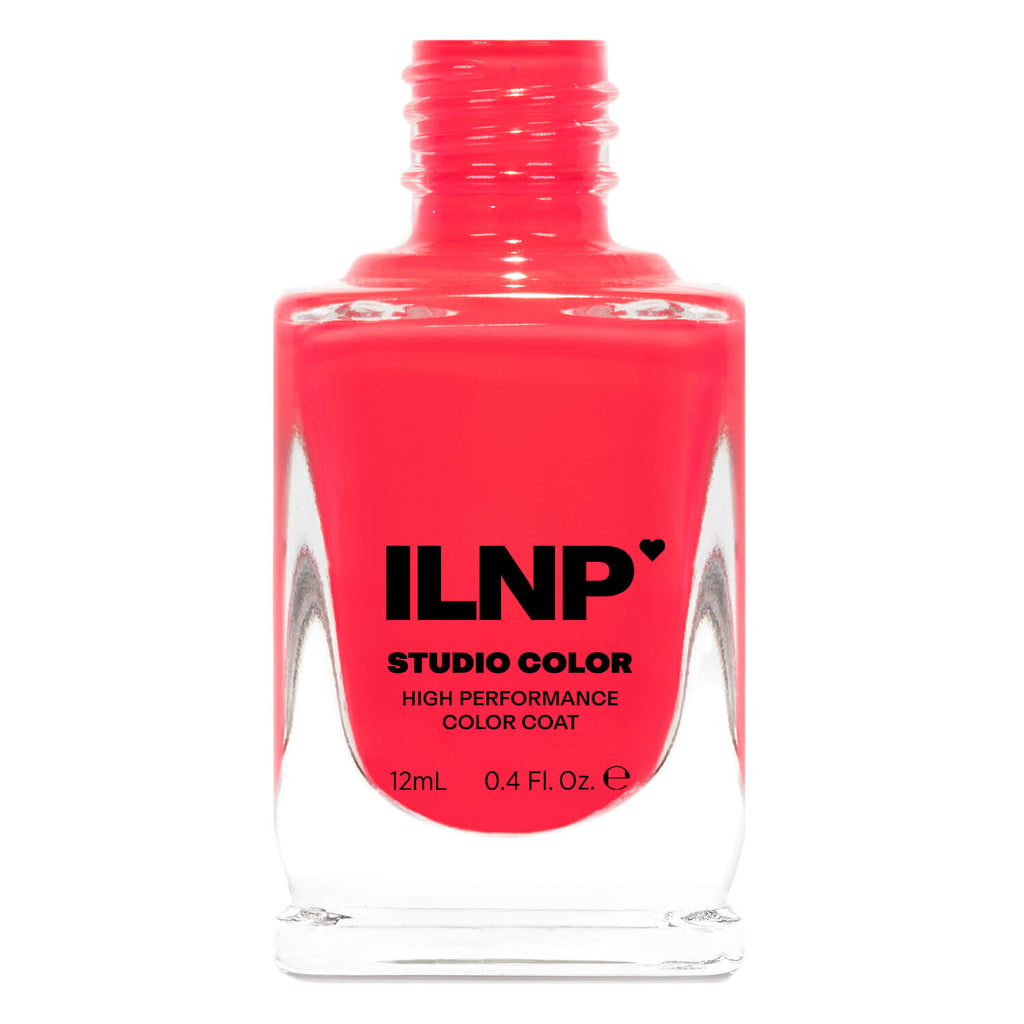 ILNP VAPORWAVE VIBRANT CORAL RED NEON CREAM NAIL POLISH