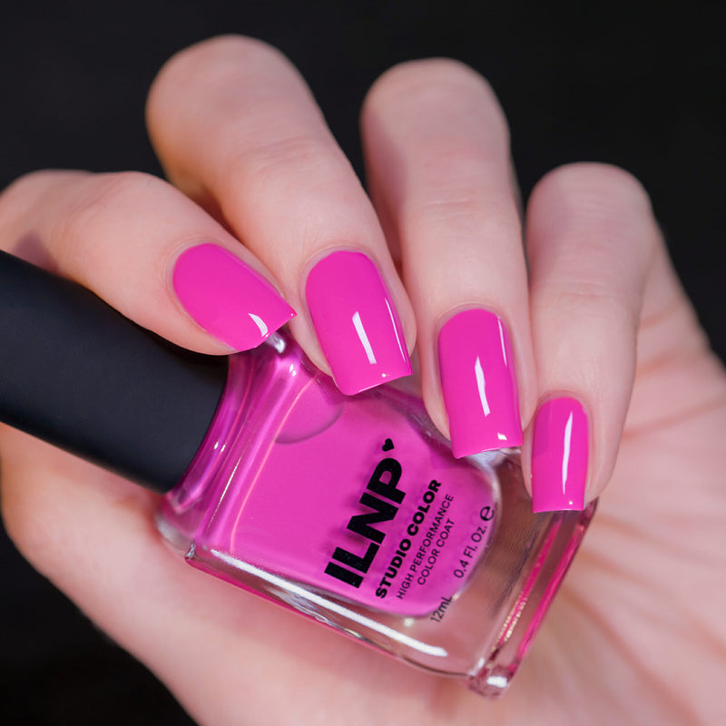 ILNP PIXEL PINK VIVID PINK CREAM NAIL POLISH