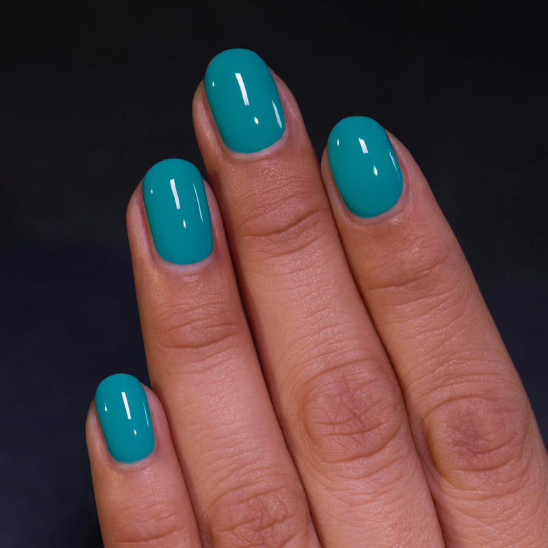 ILNP RETRO TEAL TIME-TRAVELING TEAL CREAM NAIL POLISH