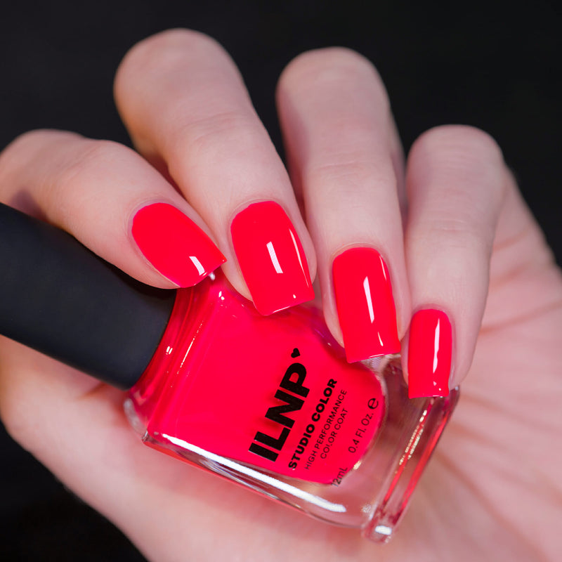 ILNP VAPORWAVE VIBRANT CORAL RED NEON CREAM NAIL POLISH