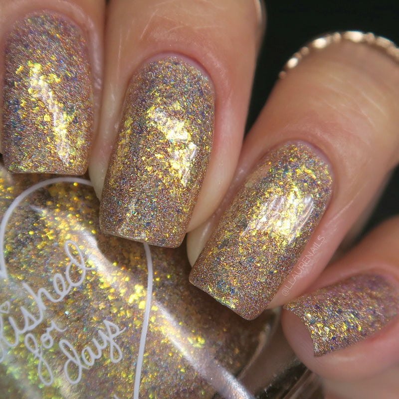 Polished for Days Gold Dust Nail Polish - Harlow & Co.