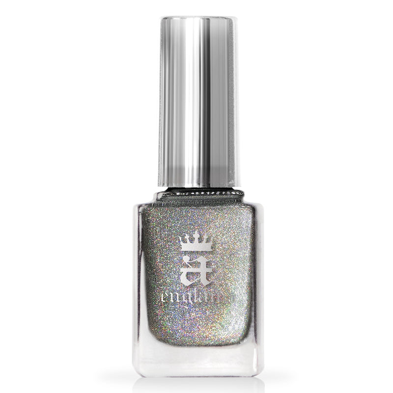 A-England Pallas medium grey holographic nail polish