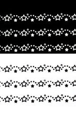 Black & White Stars Water Decals