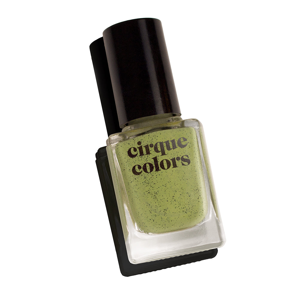 Cirque Colors Pistachio moss green speckled nail polish