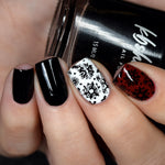 KBShimmer Total Eclipse black creme nail polish swatch