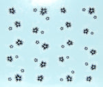 White Flower Water Decals