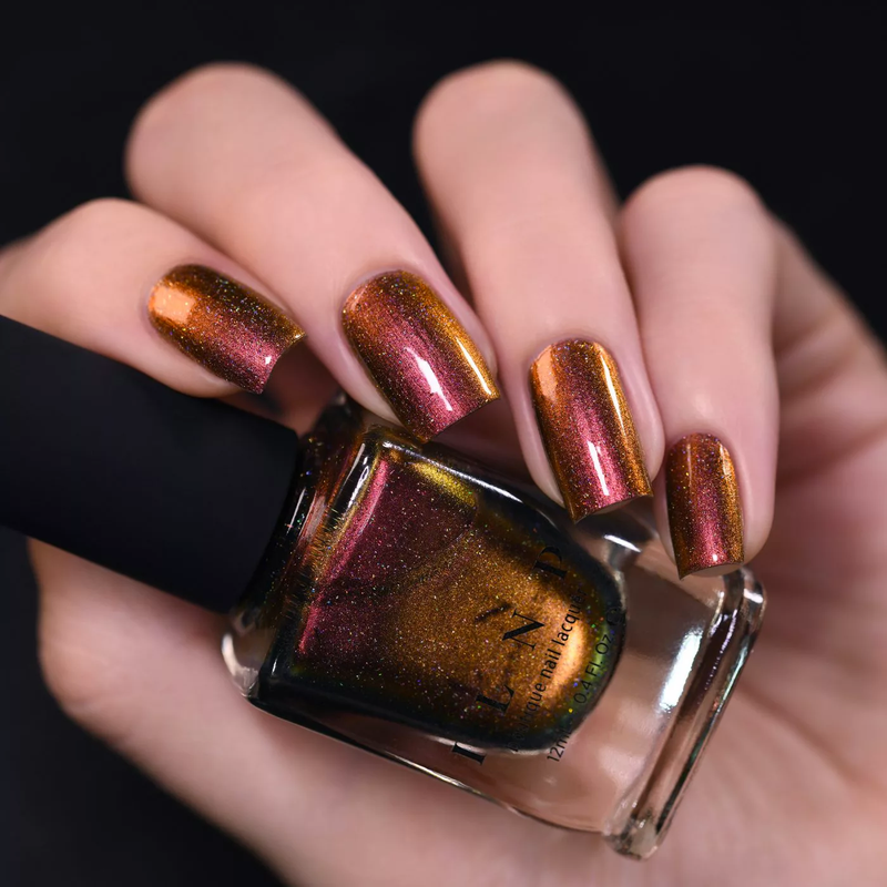 ILNP Greatness (H) RED TO GOLD HOLOGRAPHIC ULTRA CHROME NAIL POLISH