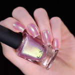 ILNP Opal Sunset OPALESCENT PINK HOLOGRAPHIC JELLY NAIL POLISH swatch
