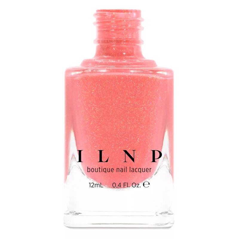 ILNP Riley coral shimmer holographic nail polish At Sea Collection