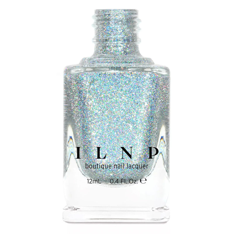 ILNP The Lighthouse intense silver ultra holographic metallic nail polish At Sea Collection