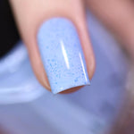 ILNP Bluebird blue speckled nail polish swatch Hatched Collection