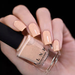 ILNP Cottontail apricot speckled nail polish swatch Hatched Collection