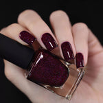 ILNP Madeline dark berry holographic nail polish swatch
