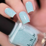 ILNP Starling pastel turquoise speckled nail polish swatch Hatched Collection