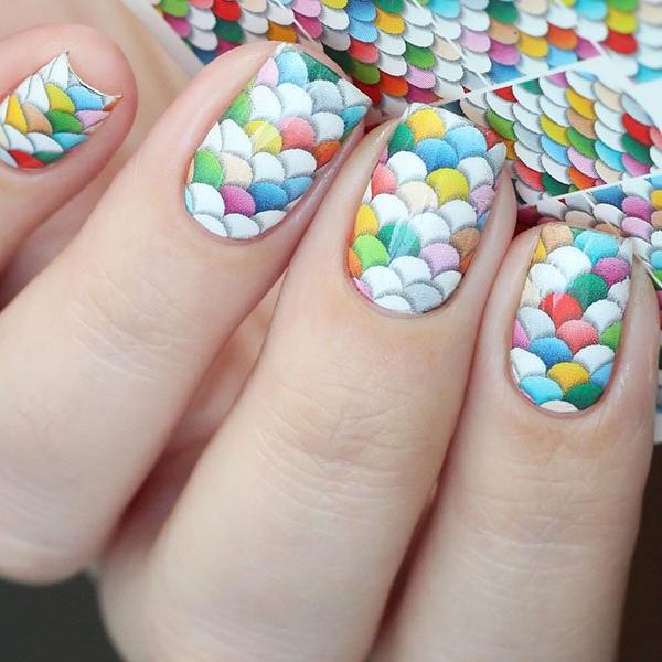 Bright Mermaid Scales Water Slide Decal