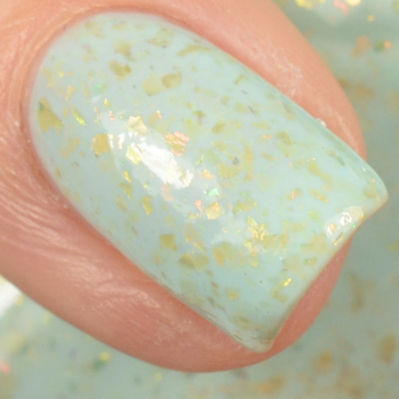 KBShimmer Water Relief sea-foam crelly nail polish swatch Beach Break Collection