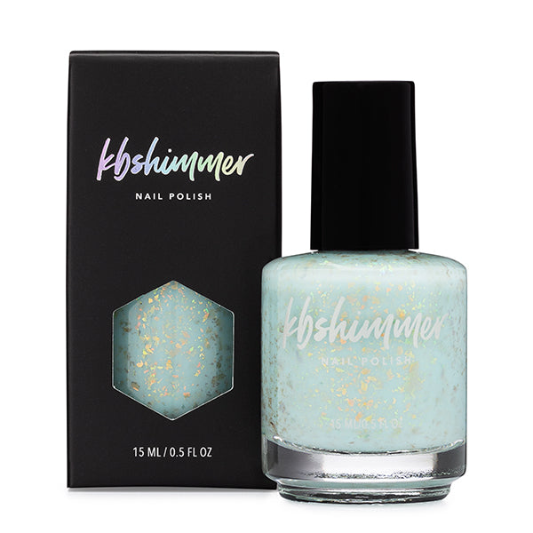 KBShimmer Water Relief sea-foam crelly nail polish