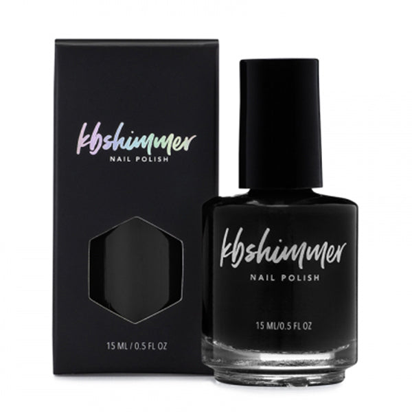 KBShimmer Total Eclipse black creme nail polish