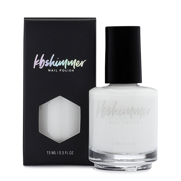 KBShimmer White Here White Now white creme nail polish