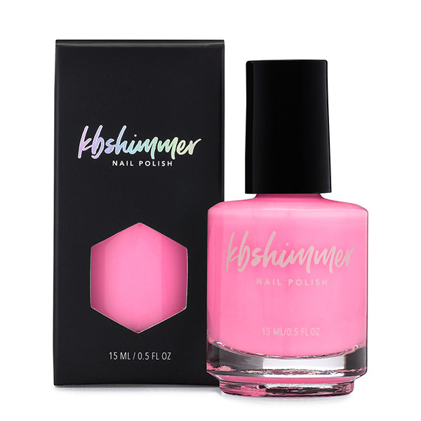 KBShimmer Pink or Swim faded pink neon creme nail polish Seas the Day Collection