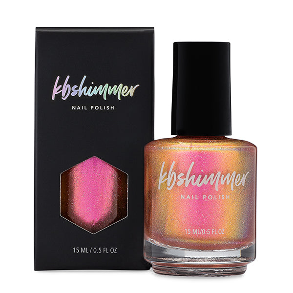 KBShimmer Stay Toasty My Friends rose copper multichrome nail polish