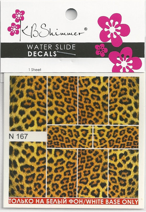 Leopard Print Water Slide Decal