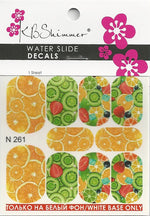 Citrus Print Water Slide Decal