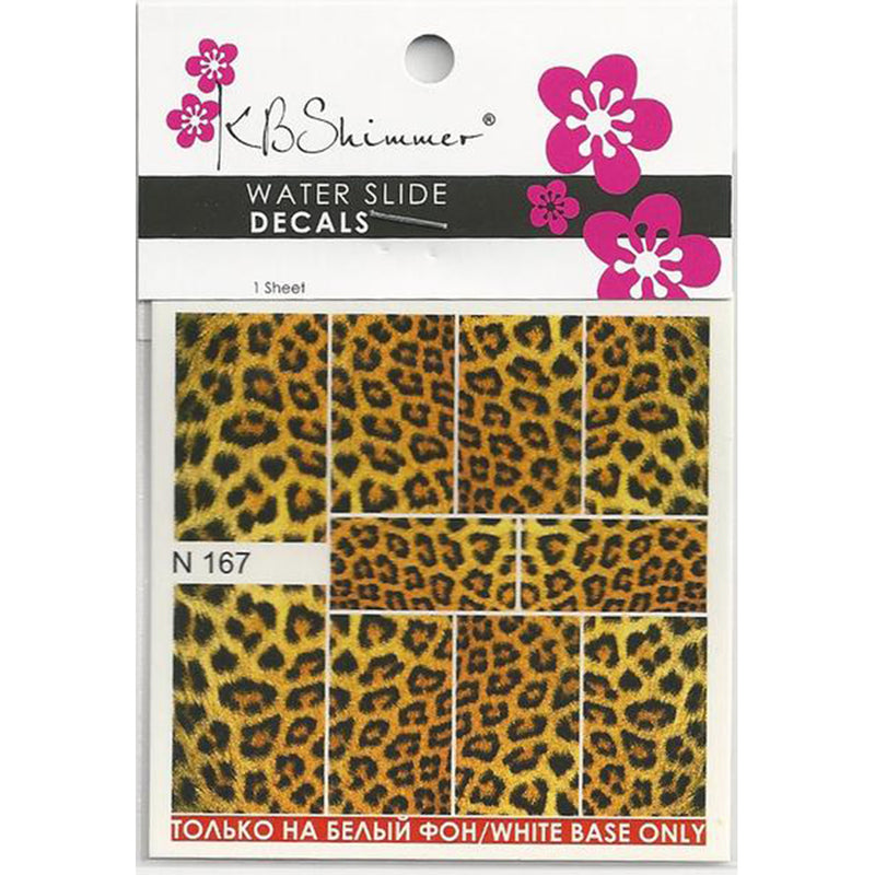 Leopard Print Water Slide Decal