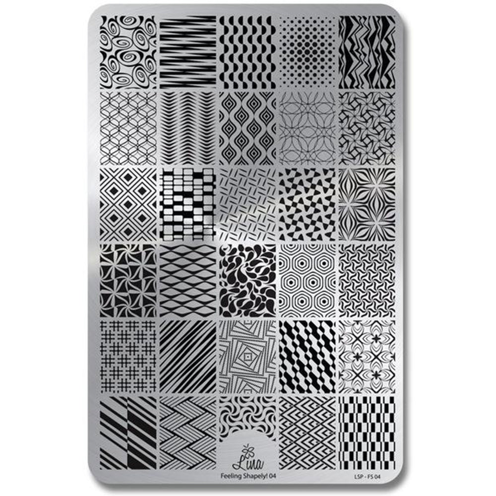 Lina Nail Art Supplies Feeling Shapely 04 stamping plate