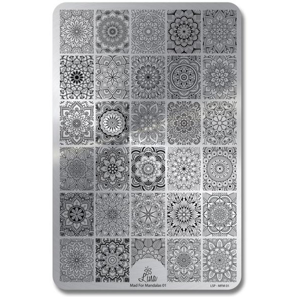 Lina Nail Art Supplies Mad for Mandalas 01 stamping plate