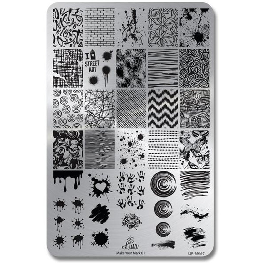 Lina Nail Art Supplies Make Your Mark 01 stamping plate