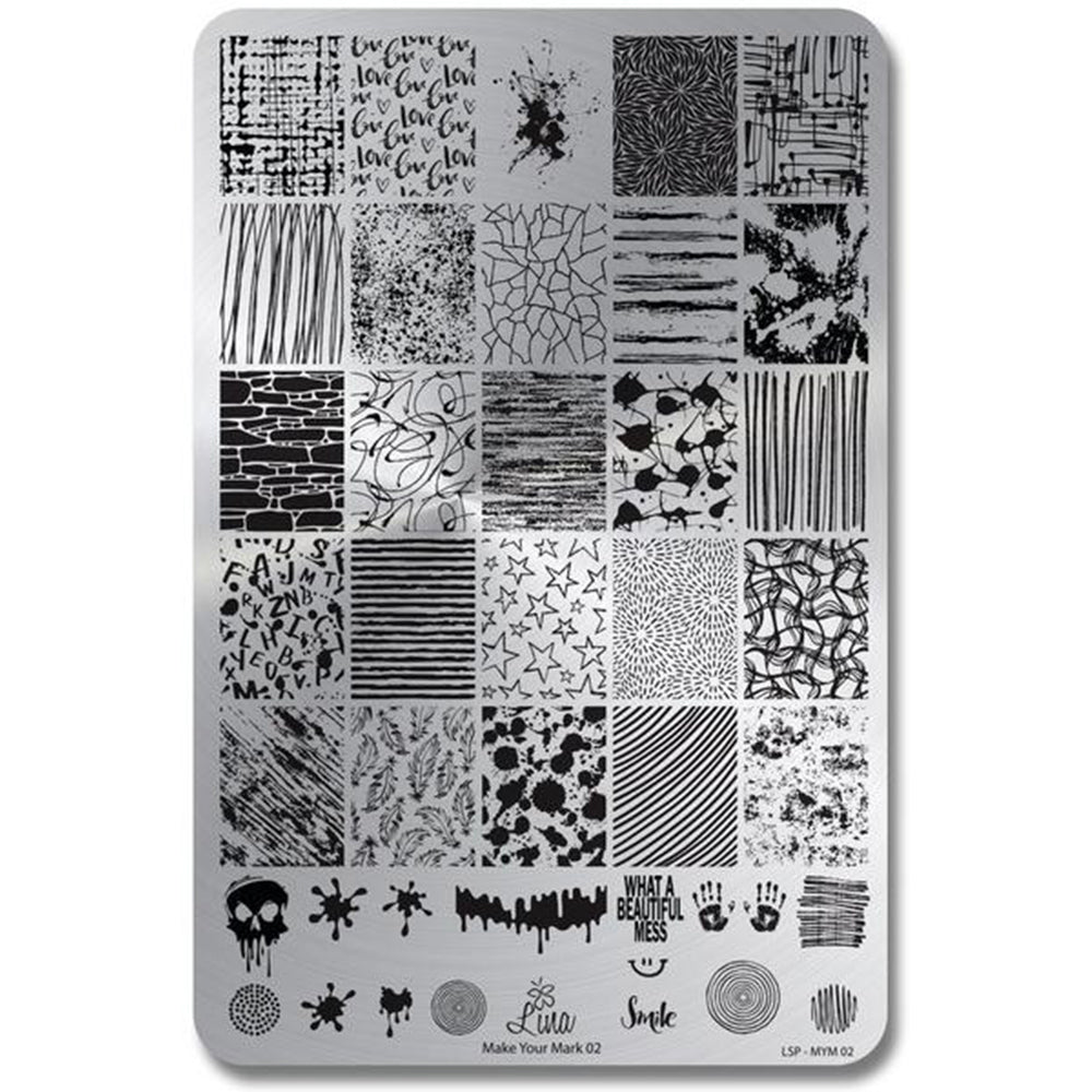 Lina Nail Art Supplies Make Your Mark 02 stamping plate