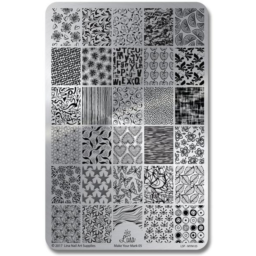 Lina Nail Art Supplies Make Your Mark 05 stamping plate