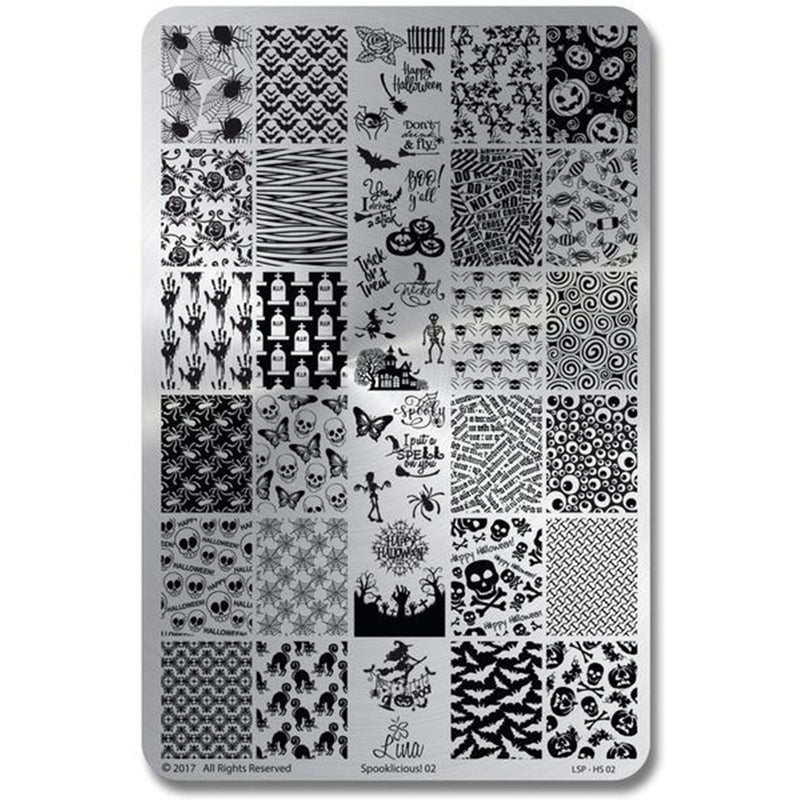 Lina Nail Art Supplies Spooklicious 02 stamping plate