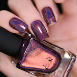 ILNP Love Language rich cabernet red ultra holographic nail polish swatch