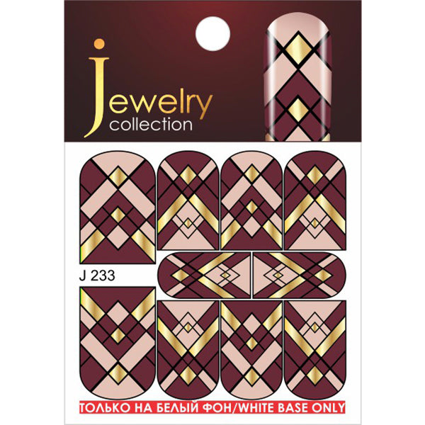 J233 Water Slide Decal