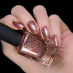 ILNP Muse radiant copper holographic ultra metallic nail polish swatch Reflections Collection