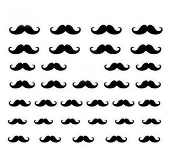 Mustache Water Decals