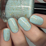 KBShimmer Water Relief sea-foam crelly nail polish swatch Beach Break Collection