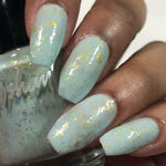 KBShimmer Water Relief sea-foam crelly nail polish swatch Beach Break Collection