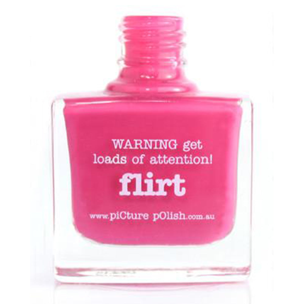 Picture Polish Flirt bright pink creme nail polish