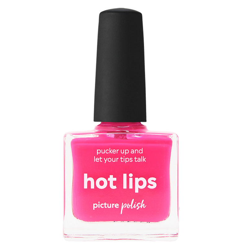Picture Polish Hot Lips neon pink creme nail polish