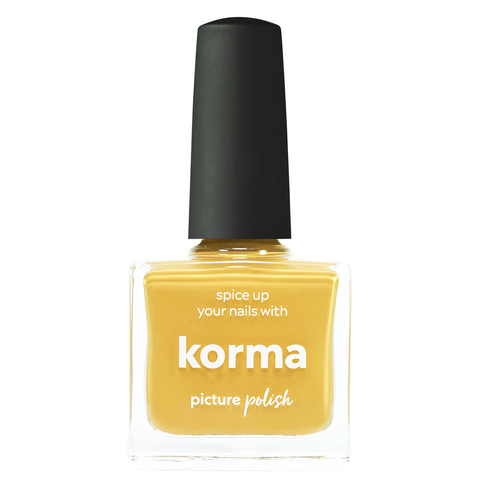Picture Polish Korma mustard yellow creme nail polish