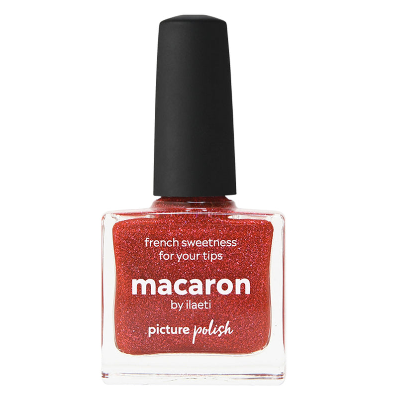 Picture Polish Macaron raspberry red jelly scatter holographic nail polish