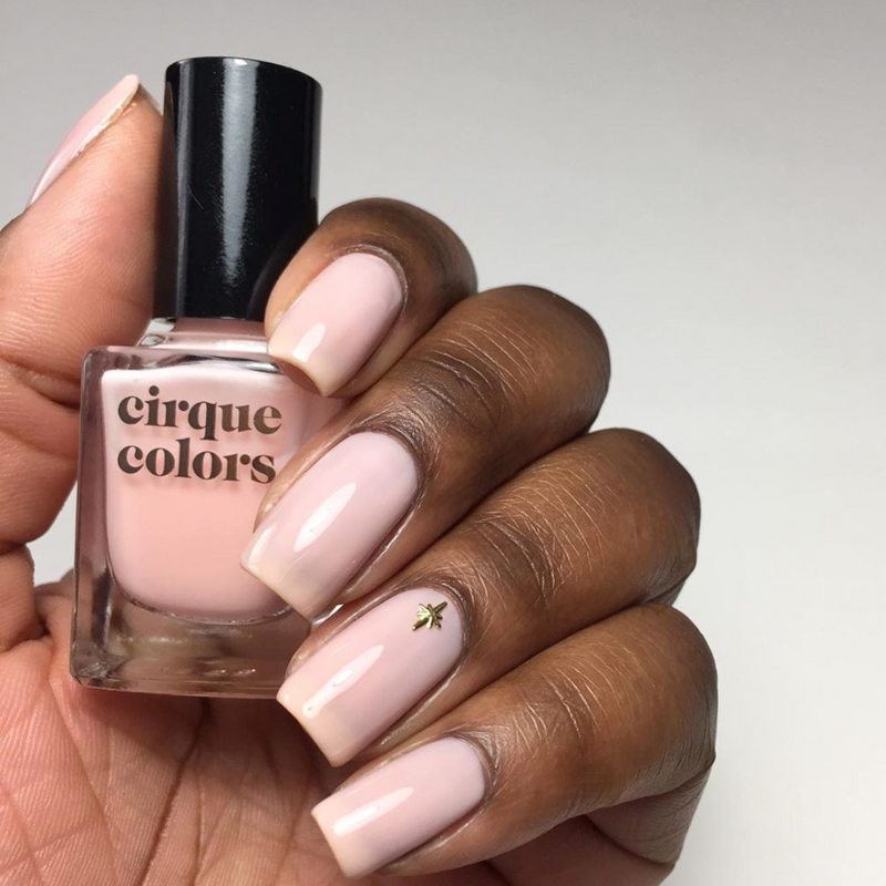 Cirque Colors Chiffon sheer ballet pink nail polish swatch