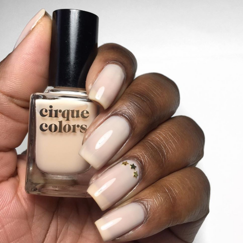 Cirque Colors Organza sheer milky peach nail polish swatch